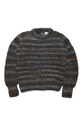 Mix Stripe Pullover - Black x Grey