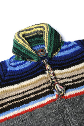 Serape Zipper Cardigan Grey
