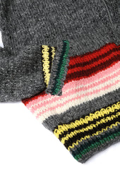 Serape Zipper Cardigan Grey