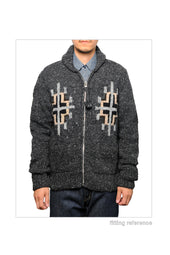 Chimayo Set In Zipper Cardigan Ox Grey