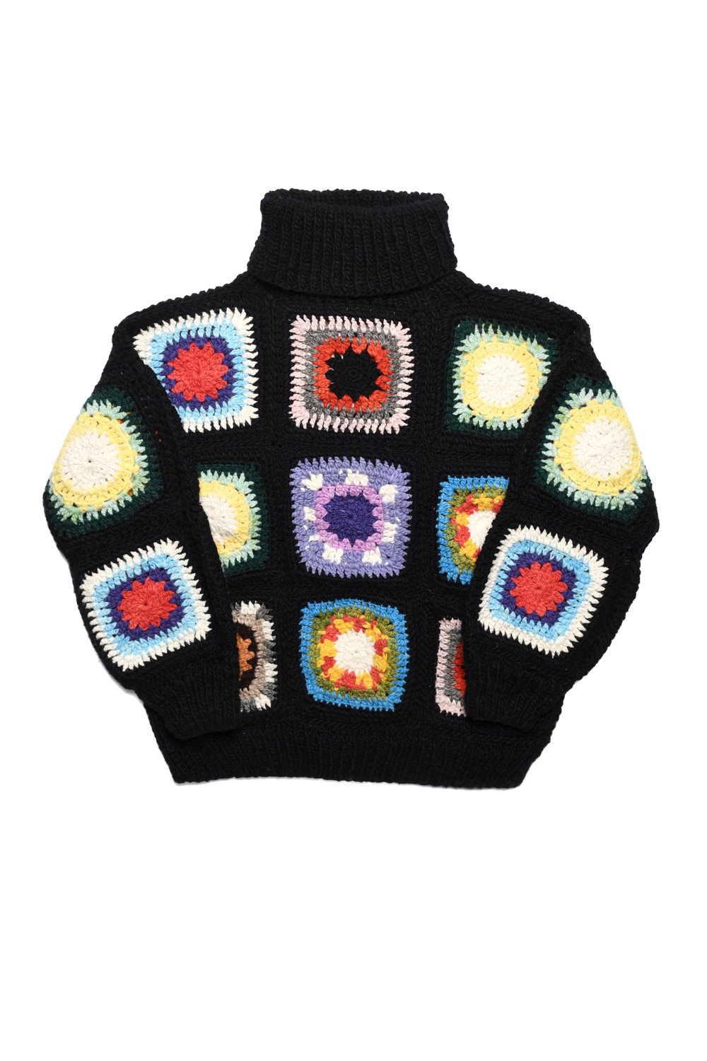 Granny Square Turtleneck Pullover