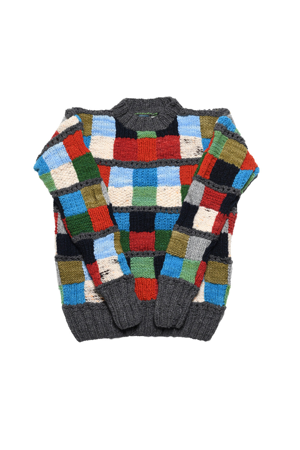 Sampler Squares Pullover Grey