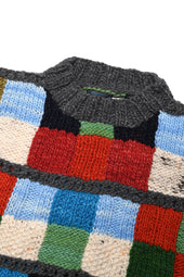 Sampler Squares Pullover Grey