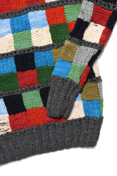 Sampler Squares Pullover Grey