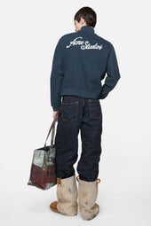 Embroidered Logo Zip Up Cardigan