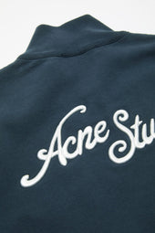 Embroidered Logo Zip Up Cardigan