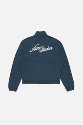 Embroidered Logo Zip Up Cardigan