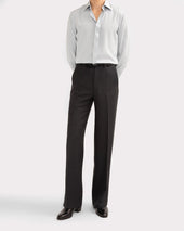 Chemise Col Classique En Cr Pe De Soie Bleu Poudre