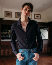 Cashmere Silk Resort Shirt In