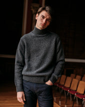 Cashmere Wool Captain S Funnel Neck Sweater In