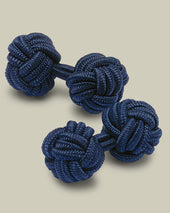 Knot Cufflinks - Indigo Blue