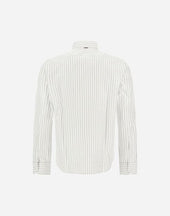 Shirt In Melange Striped Cotton