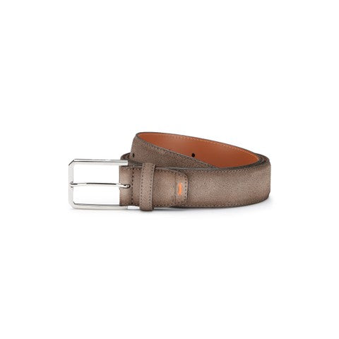 Beige suede adjustable belt