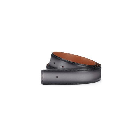 Grey leather belt strap