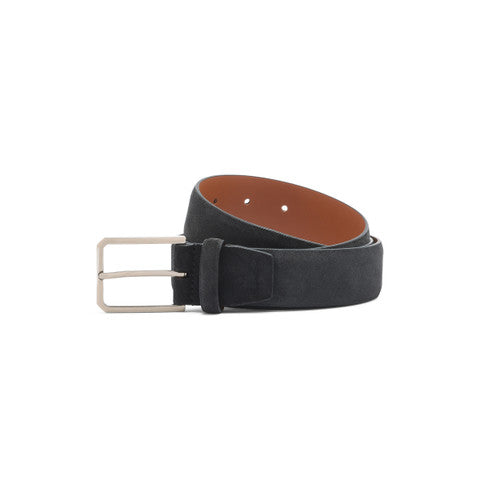 Men S Grey Suede Adjustable Belt