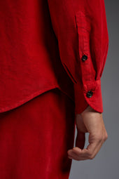 Garment Dyed Cotton Corduroy Comfort Long Sleeves Two Pockets Shirt