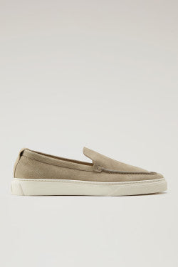 Suede Leather Loafers - Men - Beige