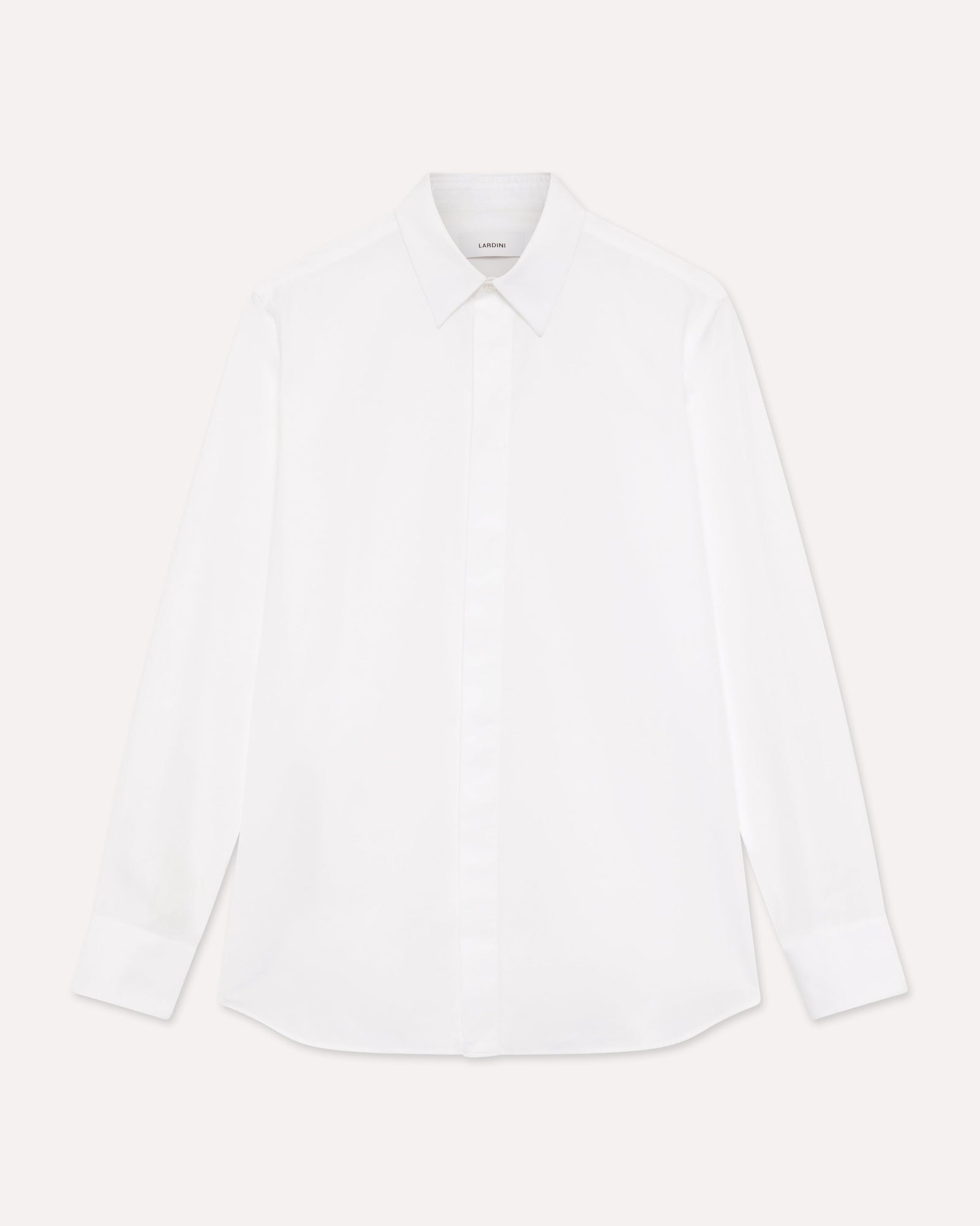 Camicia Bianca In Popeline Di Cotone