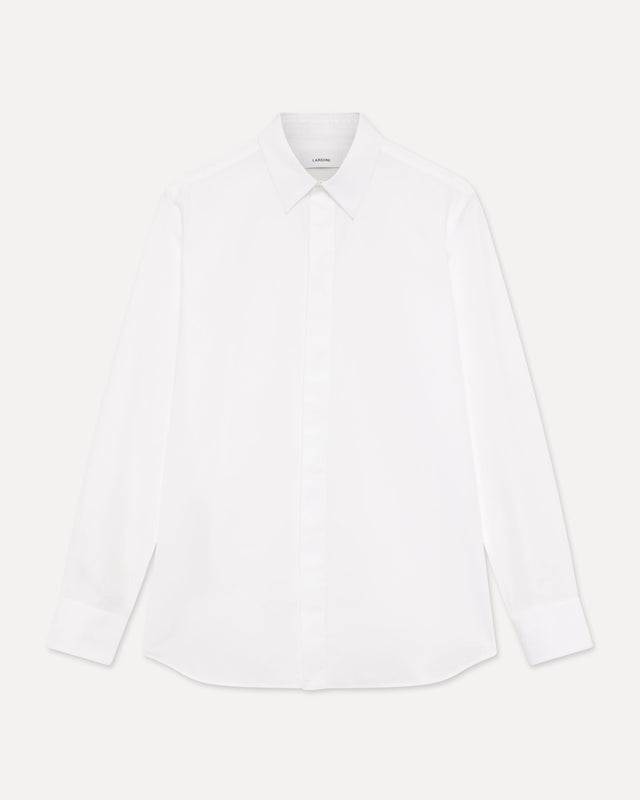 Camicia bianca in popeline di cotone