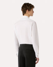 Camicia Bianca In Popeline Di Cotone