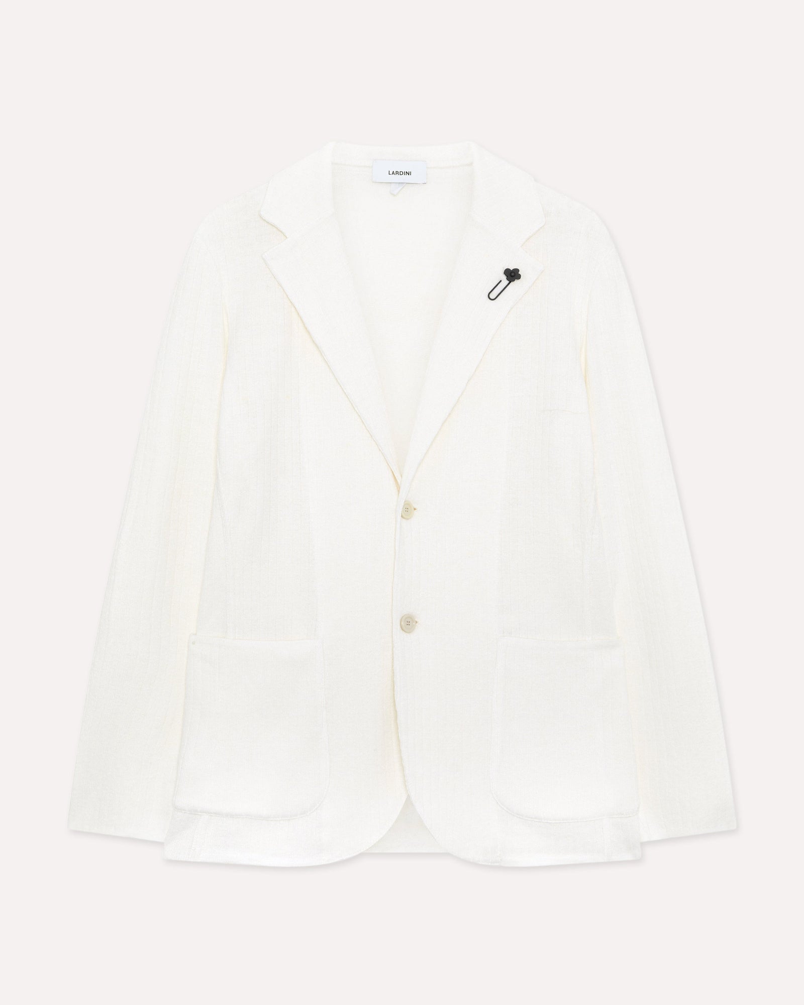 Giacca Monopetto In Maglia Bianca