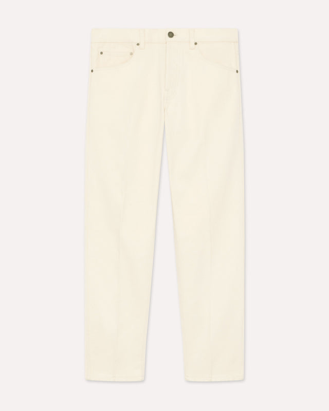 Jeans ecrù con fondo asciutto
