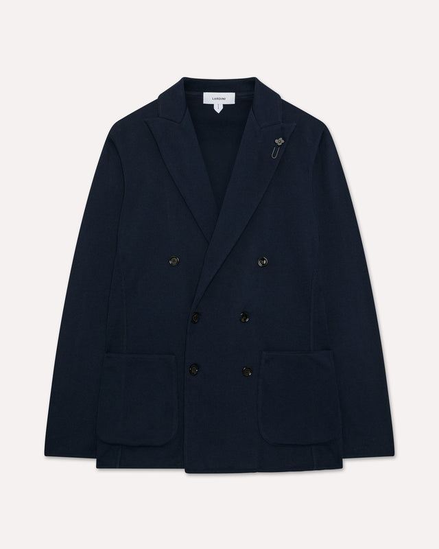 Giacca doppiopetto in maglia blu