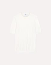 T-shirt bianca in maglia