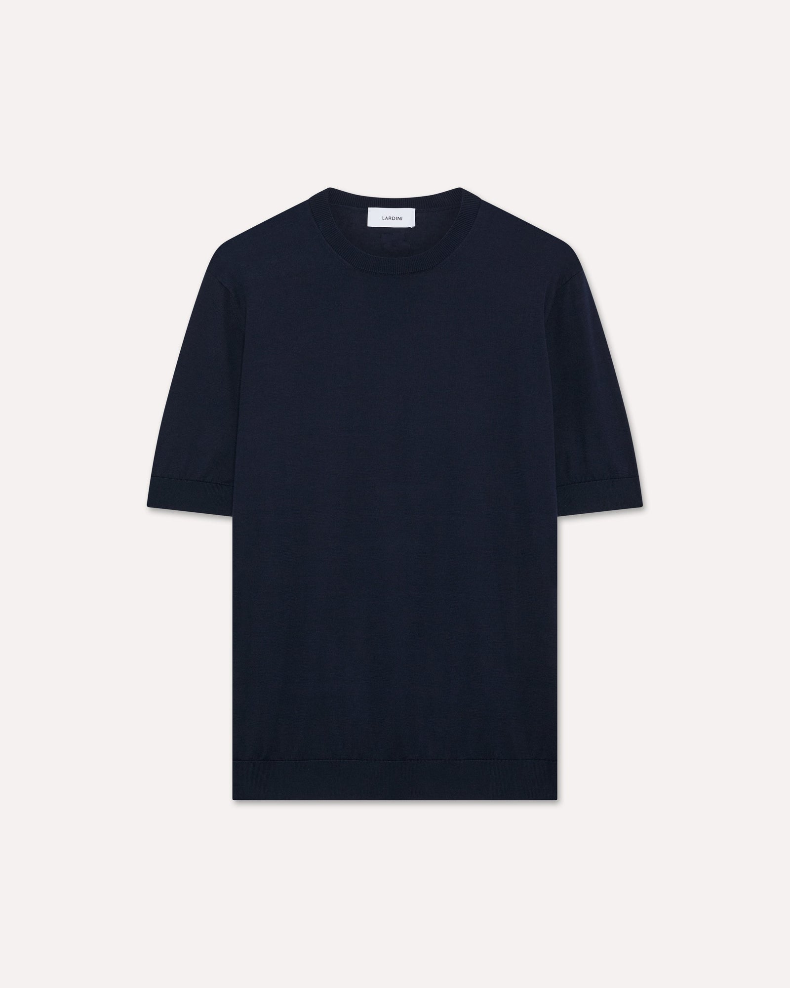 T Shirt Blu In Maglia Di Cotone