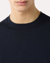 T Shirt Blu In Maglia Di Cotone