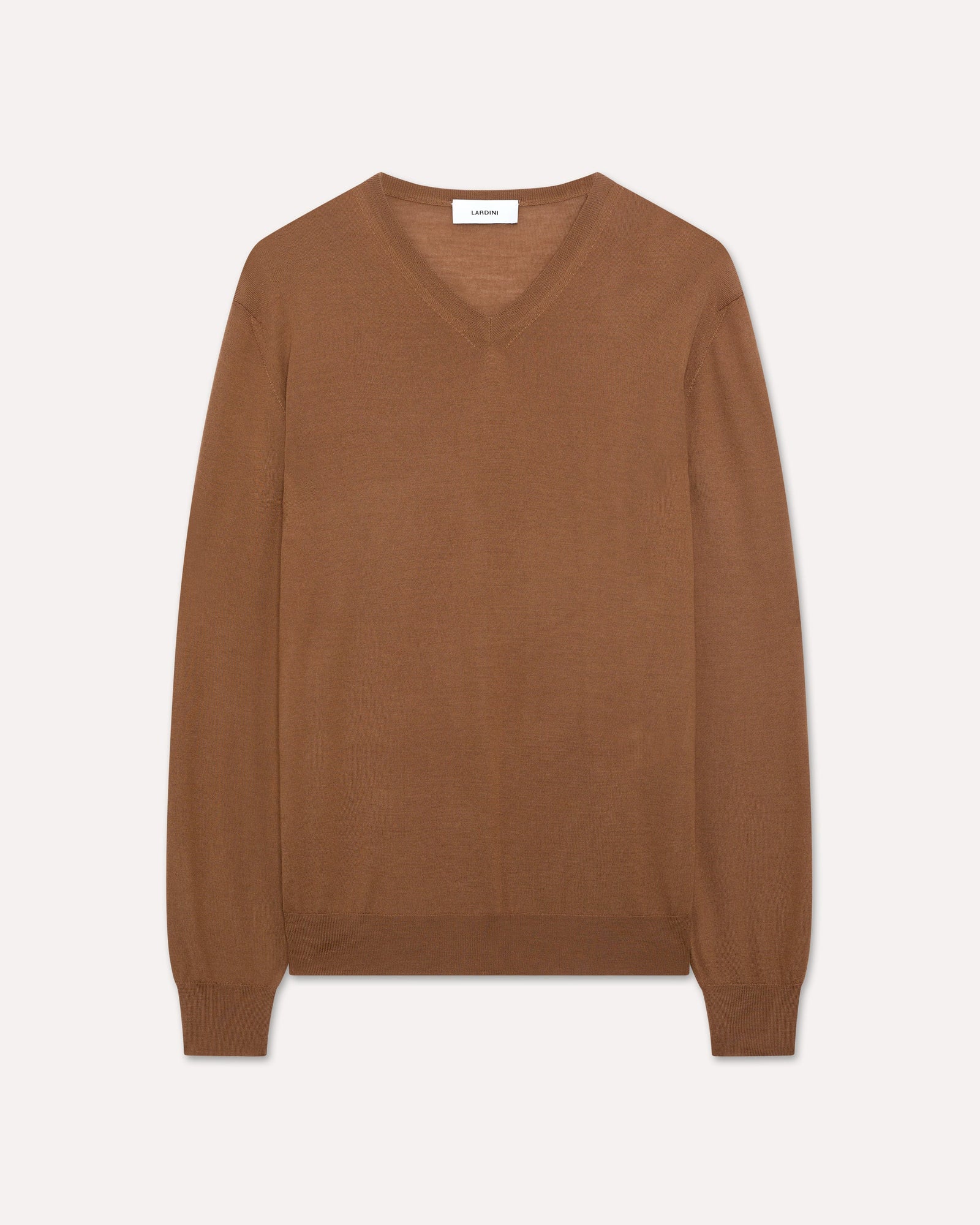 Maglia Con Scollo A V Marrone