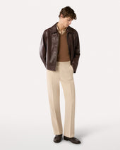 Maglia Con Scollo A V Marrone