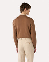Maglia Con Scollo A V Marrone