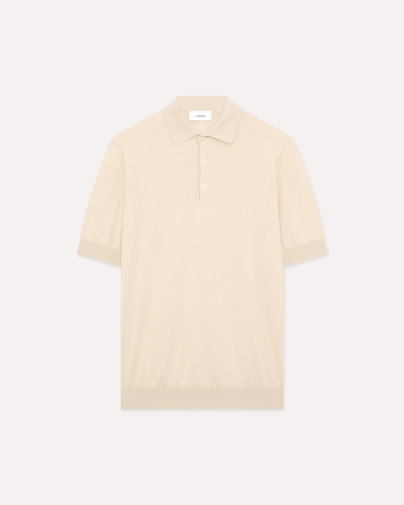 Polo Panna In Maglia Di Cotone