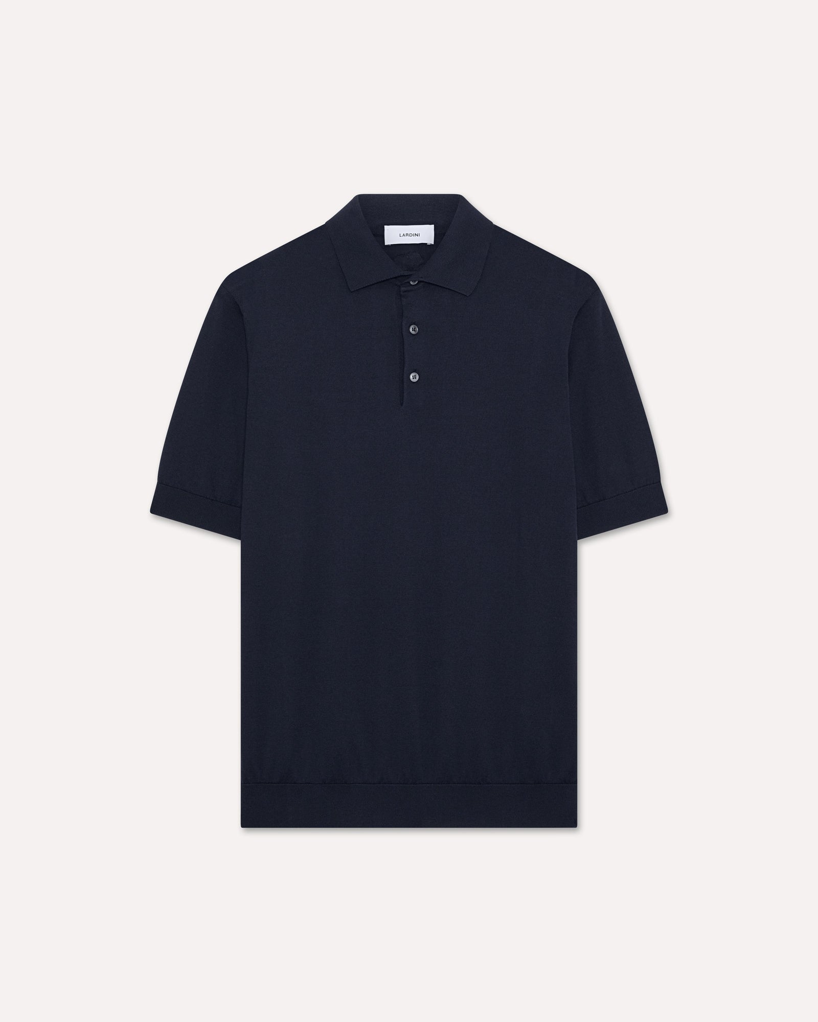 Polo Blu In Maglia Di Cotone