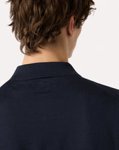 Polo Blu In Maglia Di Cotone