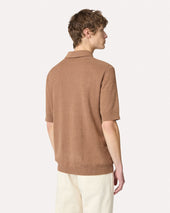 Polo In Maglia A Manica Corta Marrone