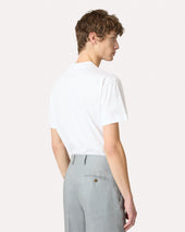 T Shirt Girocollo Bianca In Cotone