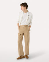 T Shirt Bianca In Lino E Cotone