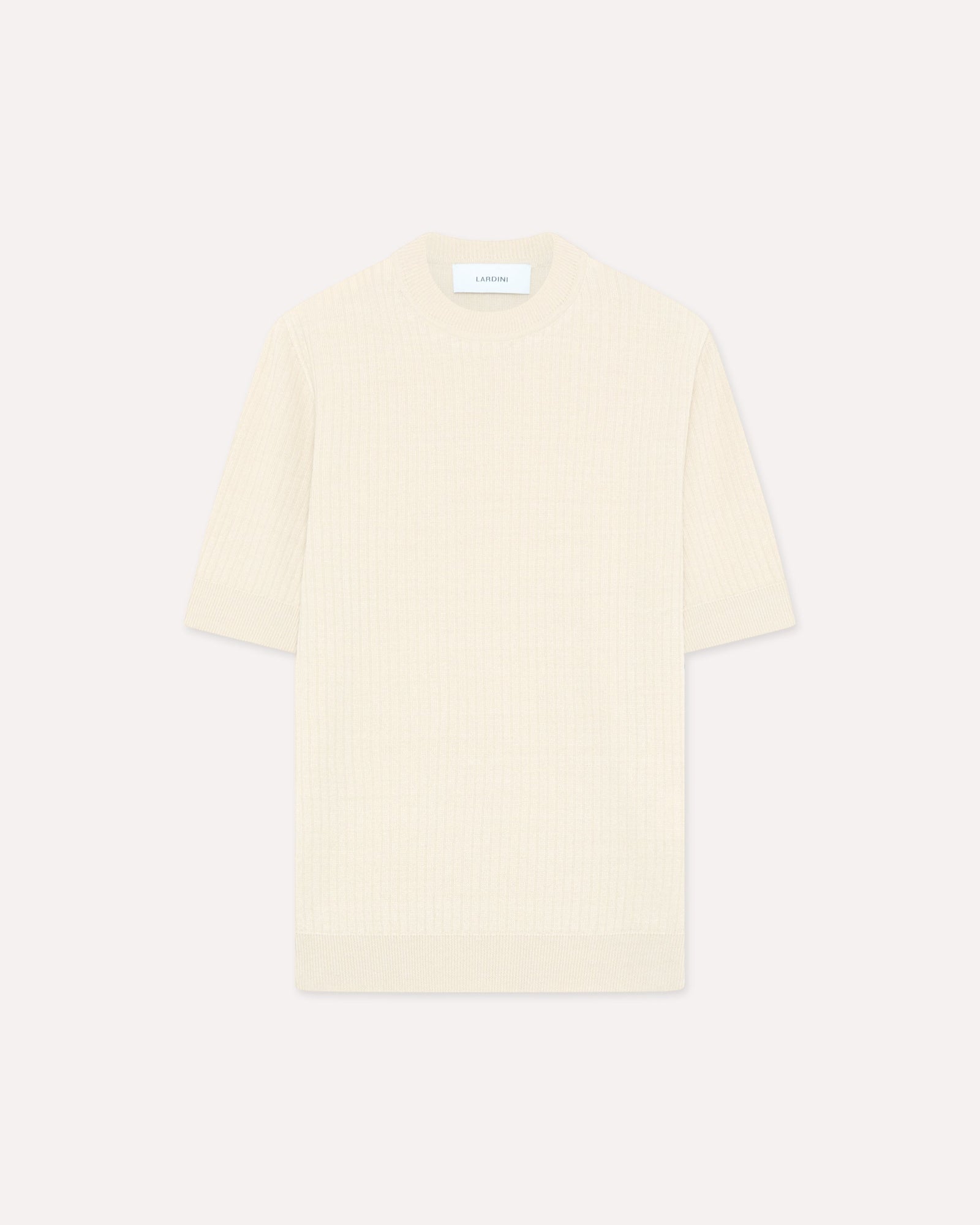 T Shirt Panna In Lino E Cotone