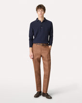 Pantalone Marrone In Twill