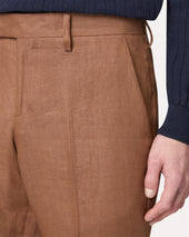 Pantalone Marrone In Twill