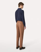 Pantalone Marrone In Twill