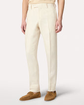 Pantalone Panna Senza Pieghe