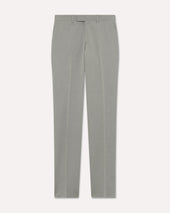 Pantalone grigio in cotone e seta senza pieghe