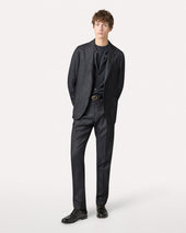 Pantalone Blu Senza Pieghe