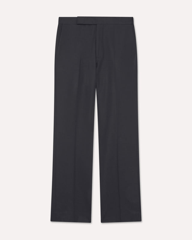 Pantalone blu in crepe gabardine stretch