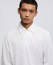 Polo Luigi In Jersey Di Cotone Bianco