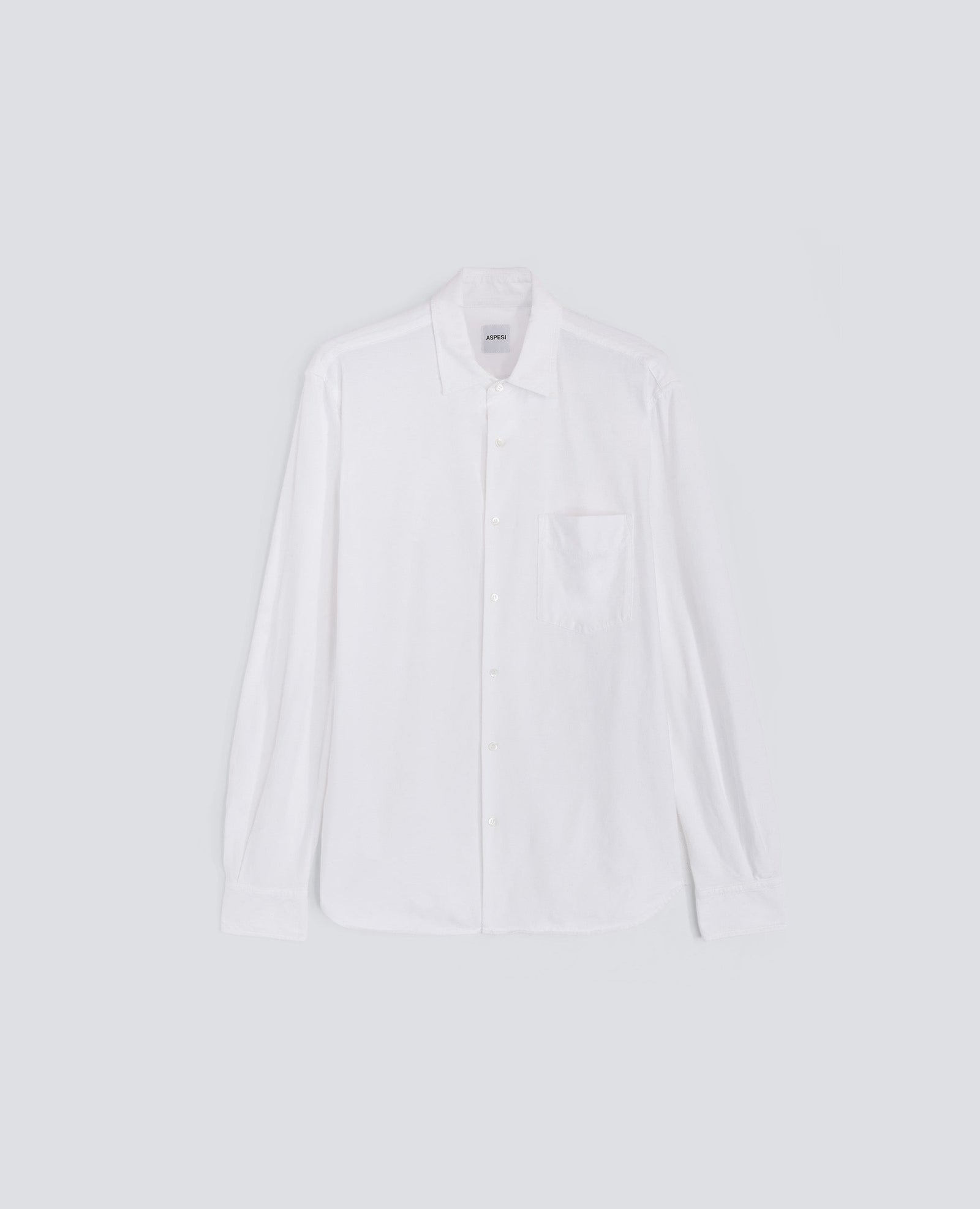 Camicia In Jersey Vellutato Bianco