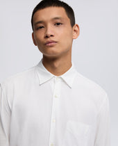 Camicia In Jersey Vellutato Bianco